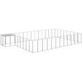  Kavez za pse srebrni 30,25 m² čelični | shoptok.hr