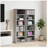 vidaXL CD ormar 2 kom. Siva Sonoma 60 x 17 x 92 cm Konstruirano drvo - Siva Sonoma 2 60 x 17 x 92 cm Cijene