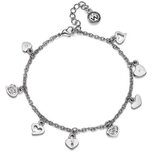  Ženska oliver weber hearty crystal narukvica sa swarovski belim kristalom ( 32089 ) Cene