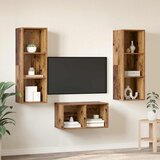  Set TV komoda Staro drvo 37 x 37 x 107 cm Konstruirano drvo | shoptok.hr