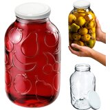 KADAX steklen kozarec 5L kozarec za vlaganje kumar 5000ml + pokrovček Fi 100 vzorec, (5000354854) | Shoptok.si