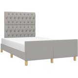  Okvir kreveta bez madraca svjetlosivi 120 x 200 cm od tkanine | shoptok.hr