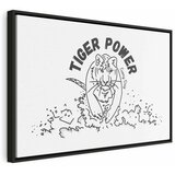  Slika - Tiger Power (1 Part) Wide 120x80 U crnom drvenom okviru | shoptok.hr