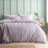 Catherine Lansfield Posteljina za bračni krevet u boji lavande 200x200 cm Heatset Wave – | shoptok.hr
