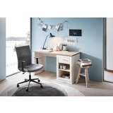 Hom`in pisalna miza leseni material siva, bela | Shoptok.si