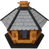  Drvena hranilica za ptice, sa posudom za hranu 40 x 45 x 35 cm | shoptok.hr