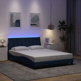  Posteljni okvir brez vzmetnice moder 140x200 cm tkanina | Shoptok.si