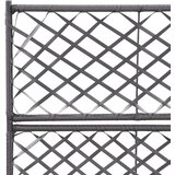 vidaXL Visoka greda z oporno mrežo in 2 loncema 58x30x107 cm črna, (20618507) | Shoptok.si