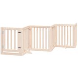 vidaXL Ograda za pse z vrati zložljiva 15 panelov 750 cm topolovina | Shoptok.si