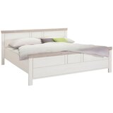 Hom`in POSTELJA 180 cm x 200 cm , leseni material siva, bela | Shoptok.si