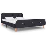 vidaXL Okvir kreveta bez madraca Tamno siva tkanina 135x190 cm | shoptok.hr