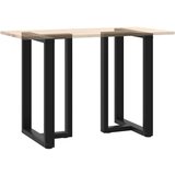 vidaXL Noge za barski stol T-oblika 2 kom crne 60x35x(90-91) cm čelik | shoptok.hr