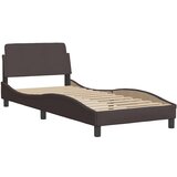  Posteljni okvir brez vzmetnice temno rjav 80x200 cm blago | Shoptok.si