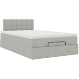  Otomanski krevet s madracem svjetlosivi 120x190 cm baršunasti | Eponuda.com
