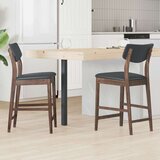  Trpezarijske stolice 2 pcs Svijetlosmeđa 48 x 49 x 95 cm - svijetlo smeđa i crna | shoptok.hr