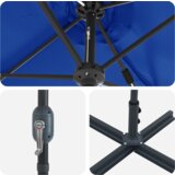  Vrtni suncobran Plava 380 x 196 x 235 cm | shoptok.hr