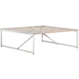 vidaXL Klubska mizica 110x110x36 cm trden mangov les | Shoptok.si