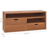 TV omarica 90x30x40 cm iz trdne tikovine, (20708348) | Shoptok.si