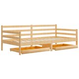  Dnevni ležaj s ladicama 90 x 200 cm od masivne borovine | shoptok.hr