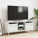  TV ormarić bijeli 101,5x39x43,5 cm hladno valjani čelik Bijela | Shoptok.si