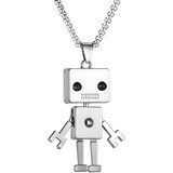 Ogrlica Robot - Srebrna KP34233 | shoptok.hr