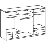 Modern Living Omara Z Drsnimi Vrati Level 36 D, Bela, Barva Hrasta | Shoptok.si