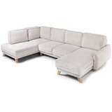 Bonami Selection Bež sklopiva kutna garnitura od samta (s lijevim kutom/u obliku slova "U") Tori – | shoptok.hr