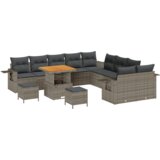  Set od 13 komada vrtnih sofa s jastučićima siva poli ratan akacija | shoptok.hr