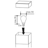  Spoljašnja lampa GARD sa SCHUKO utičnicom, 1x E14/60W, 230V, IP44 | Eponuda.com