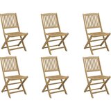  Sklopive vrtne stolice 6 kom 44x50x88 cm od drva bagrema | shoptok.hr