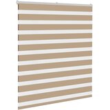 Zebra zavjesa Pješčano smeđa 125x100 cm Širina tkanine 120,9 cm Poliester | shoptok.hr