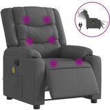 vidaXL Električni masažni naslanjač temno sivo blago, (20921388) | Shoptok.si