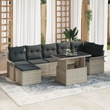 vidaXL set od 8 komada vrtnog sofas-a s jastučićima svijetlosiva poli ratan | shoptok.hr
