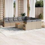 vidaXL 12-dijelni set vrtnih sofa od poliratana s jastucima bež | shoptok.hr