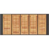  Vrtni barski stol s drvenom pločom crni 185x80x110 cm poliratan | shoptok.hr