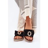 Boto Womens Platform Sandals With Bow And Decorative Brooch Black Lenela | ePonuda.com