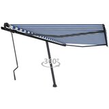 vidaXL Prostostoječa ročno zložljiva tenda 450x350 cm modra/bela, (20743127) | Shoptok.si
