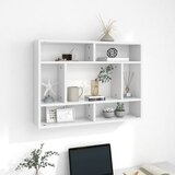 vidaXL Stenska polica bela 75x16x55 cm iverna plošča Cene
