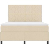  Krevet s opruga kutije s uzglavljem Krema 160 x 200 cm tkanina | shoptok.hr