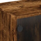  Stolić za kavu sa staklenim vratima boja hrasta 68x50x42 cm | shoptok.hr
