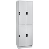 Wolf Garderobna omara, 4 predelki, širina 600 mm, svetlo siva / svetlo siva | Shoptok.si