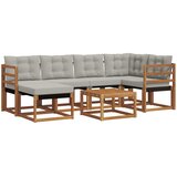  Set vanjskih sofa 7 kom. Prirodna i svijetlo siva | shoptok.hr