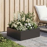  Vrtna saksija Crna 60 x 60 x 20 cm Čelična vrata | shoptok.hr