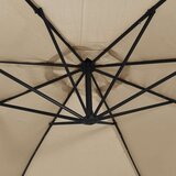  Previsni senčnik LED luči in kovinski drog 300 cm taupe, (20610827) | Shoptok.si