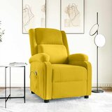  Masažni naslonjač žuti baršunasti | shoptok.hr