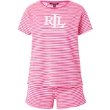 Polo Ralph Lauren Pidžama roza / svijetloroza / bijela