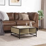 vidaXL Stolić za kavu boja hrasta sonome 60,5x60,5x30 cm drvo i metala | shoptok.hr