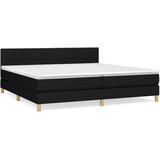  S oprugama i madracem crni 200x200 cm od tkanine | shoptok.hr