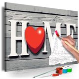  Slika za samostalno slikanje - Home with Red Heart 60x40 Cijene