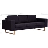 vidaXL trosjed od tkanine crni | shoptok.hr